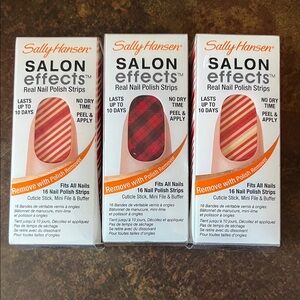 Sally Hansen Salon Effects Real Nail Polish Strips - Red and Black